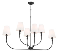 29'' Mairbourne Matte Black 6 Light Linear Chandelier