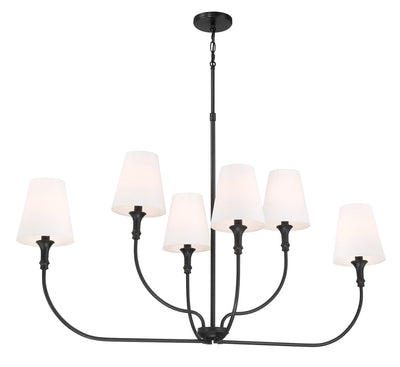 29'' Mairbourne Matte Black 6 Light Linear Chandelier