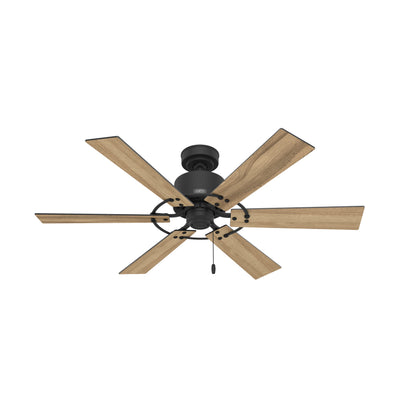 52 inch Gilrock Matte Black Ceiling Fan and Pull Chain