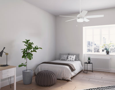 52 inch Anisten ENERGY STAR® Fresh White Ceiling Fan with LED Light Kit and Pull Chain