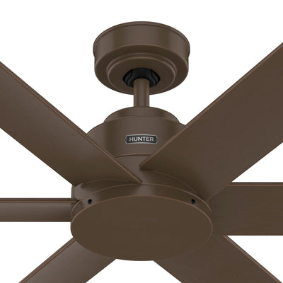 60 inch Kennicott ENERGY STAR® Matte Bronze Damp Rated Ceiling Fan and Handheld Remote