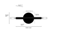 12.25'' Skyva Matte Black 2 Light Wall Sconce