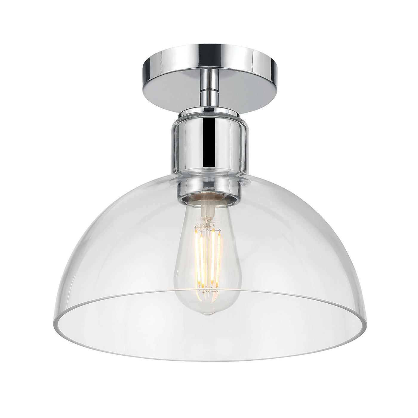 9'' Knightsdale ChromeClear 1 Light Semi-Flush Mount