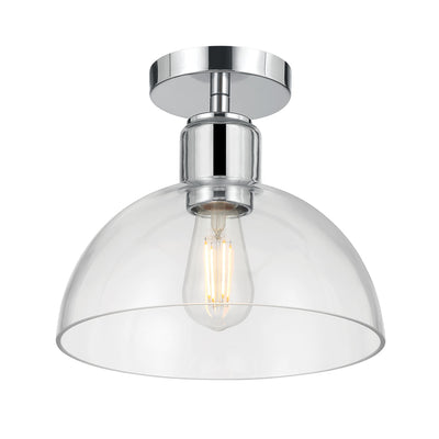 9'' Knightsdale ChromeClear 1 Light Semi-Flush Mount