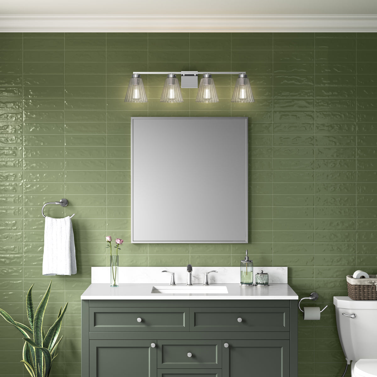 31.75'' Riville Chrome 4 Light Bath Vanity