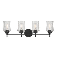 29.25'' Clarvyn Matte Black 4 Light Bath Vanity