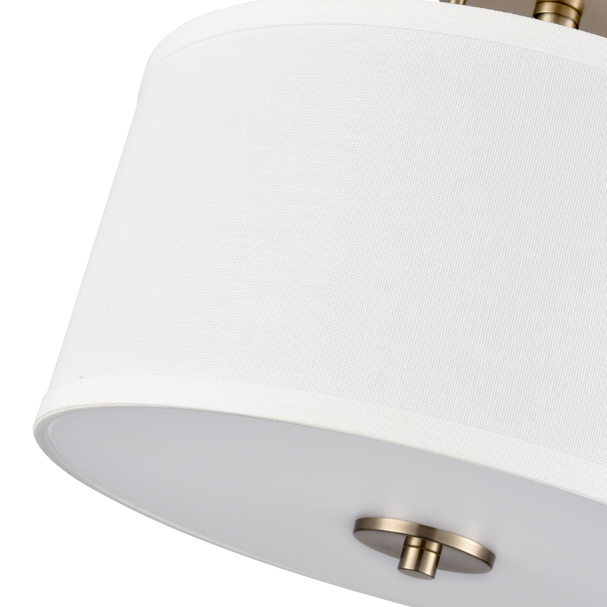 10.5'' Guyten Modern GoldWhite 2 Light Semi-Flush Mount