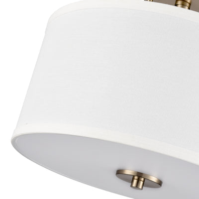 10.5'' Guyten Modern GoldWhite 2 Light Semi-Flush Mount