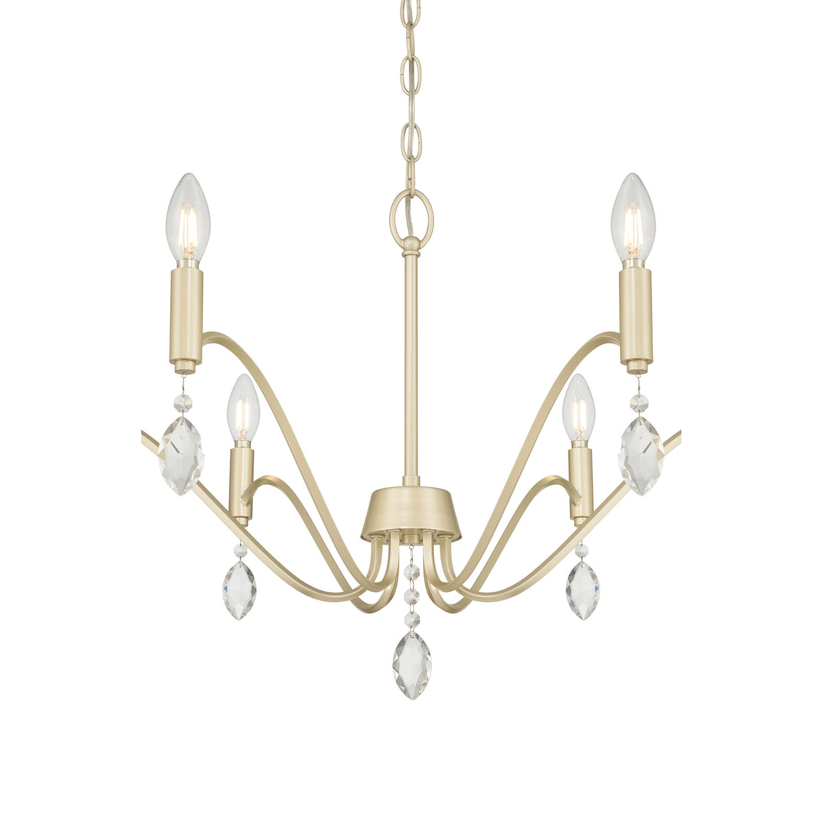 18'' Aureline Aged Silver 6 Light Chandelier