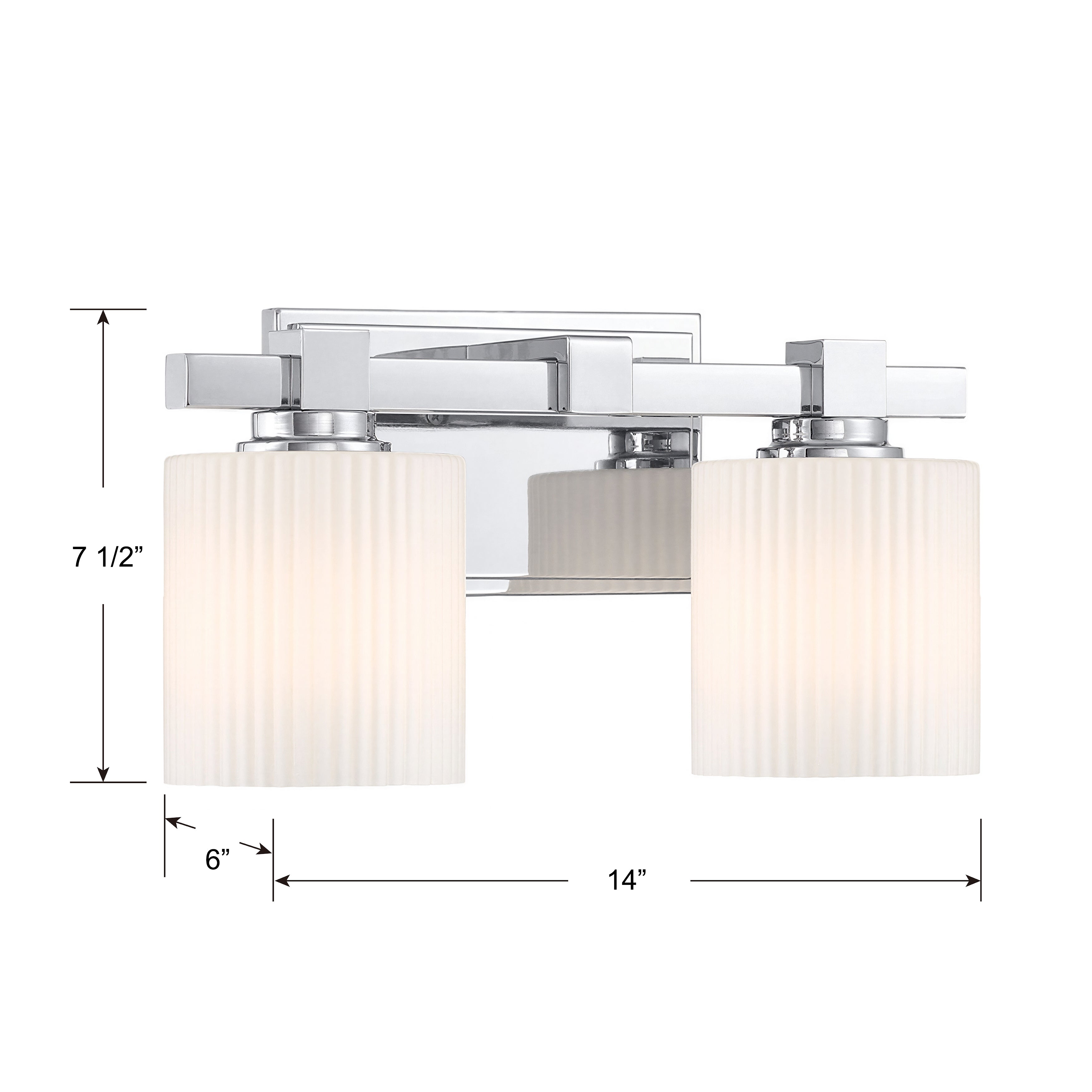 14'' Abelson Chrome 2 Light Bath Vanity