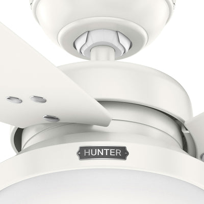 52 inch Sentinel Fresh White Ceiling Fan with LED Light Kit and Handheld Remote