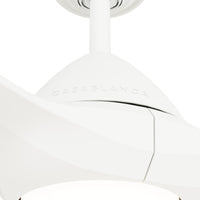 Casablanca 56 inch Surea ENERGY STAR® Fresh White Damp Rated Ceiling Fan with LED Light Kit and Wall Control and Handheld Remote