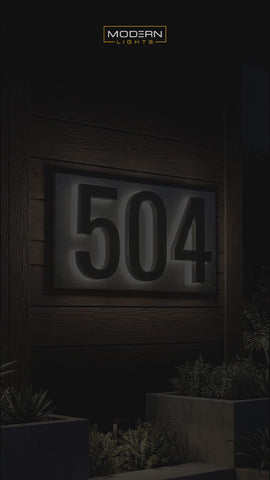 Illuminated Address Numbers Stainless Steel
