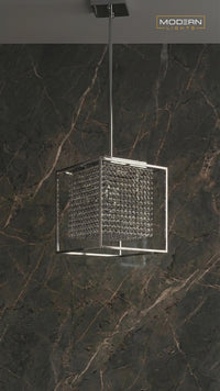 Cube 5 Light Chrome Chandelier
