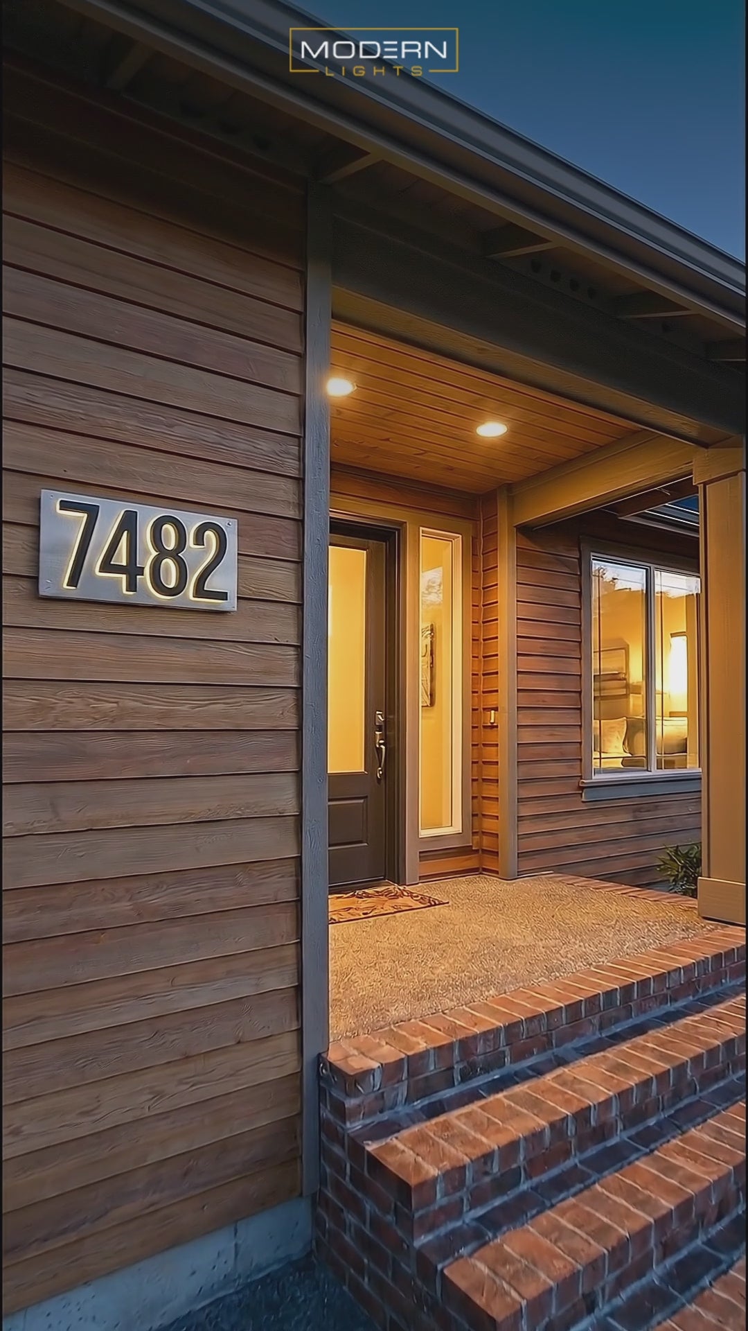 2700K ABS polymer address numbers at dusk
