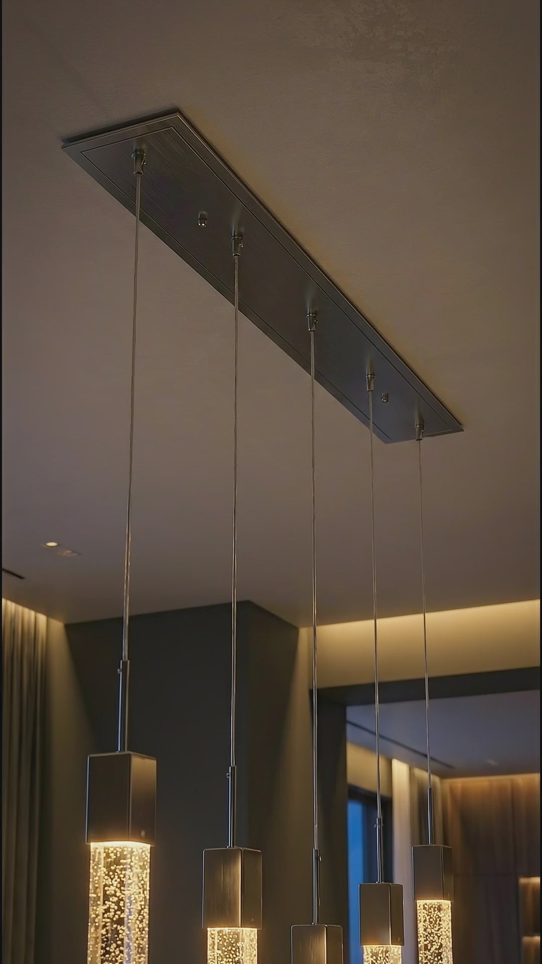 Load video: Sparkling Night 5 Light Adjustable Crystal Chandelier