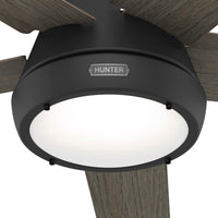 52 inch Burroughs Matte Black Ceiling Fan with LED Light Kit and Handheld Remote