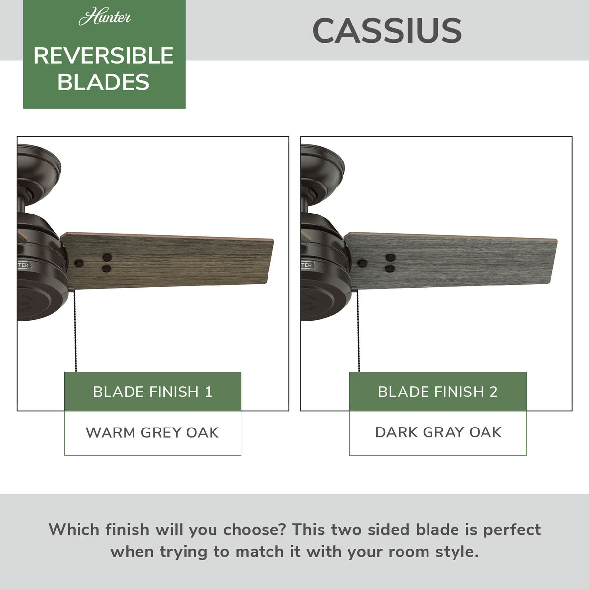 36 inch Cassius Noble Bronze Damp Rated Ceiling Fan and Pull Chain