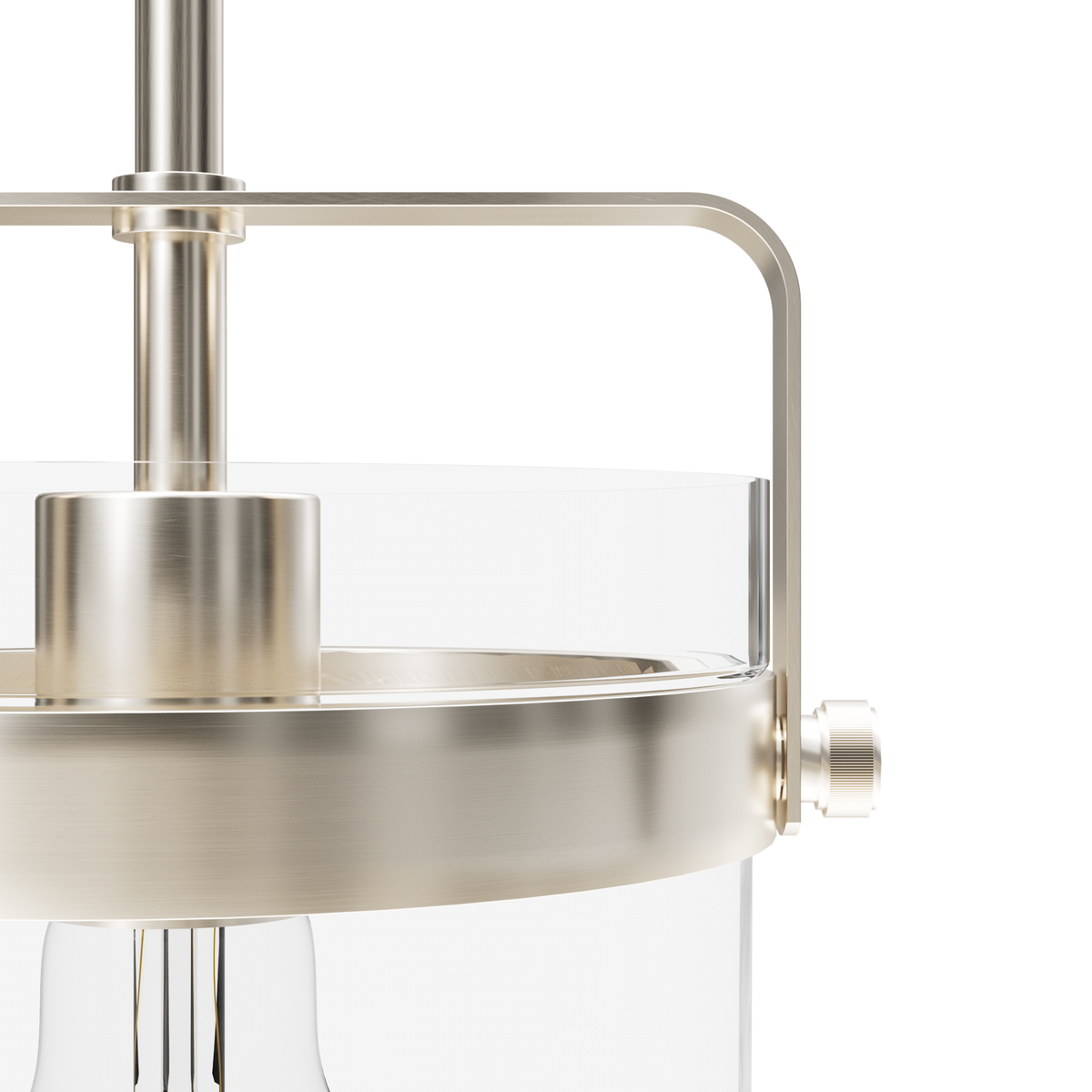 Karloff 7.5-inch 1-light Brushed Nickel Lantern Pendant with Clear Glass