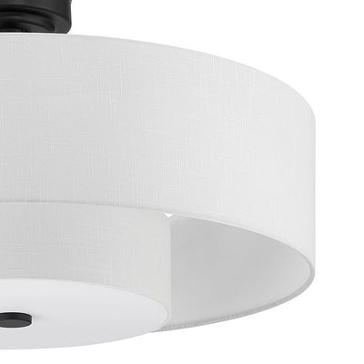 30 inch Brookside Matte Black Ceiling Fan with LED Light Kit and Handheld Remote
