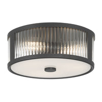5.5'' Ardezia Matte Black 3 Light Flush Mount