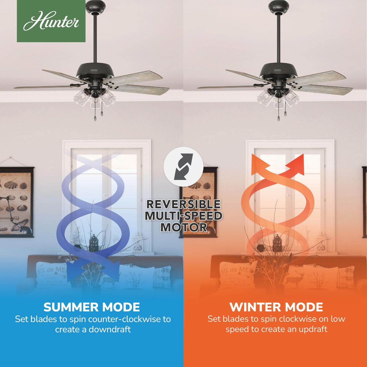 52 inch Shady Grove Noble Bronze Ceiling Fan with LED Light Kit and Pull Chain