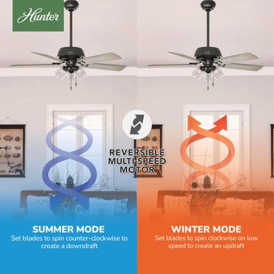 52 inch Shady Grove Noble Bronze Ceiling Fan with LED Light Kit and Pull Chain