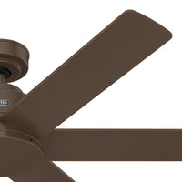 52 inch Kennicott Matte Bronze Damp Rated Ceiling Fan and Wall Control