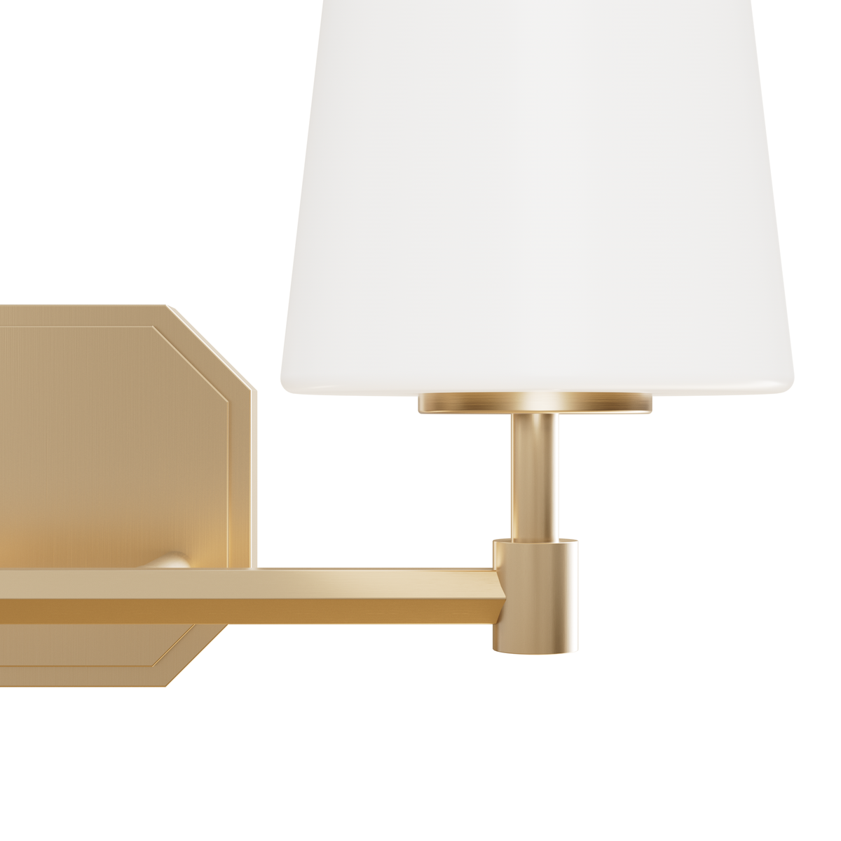 Nolita 16-inch 2-light Alturas Gold Vanity Light with Cased White Glass
