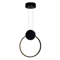 Pulley 10in Black Mini Pendant Integrated LED