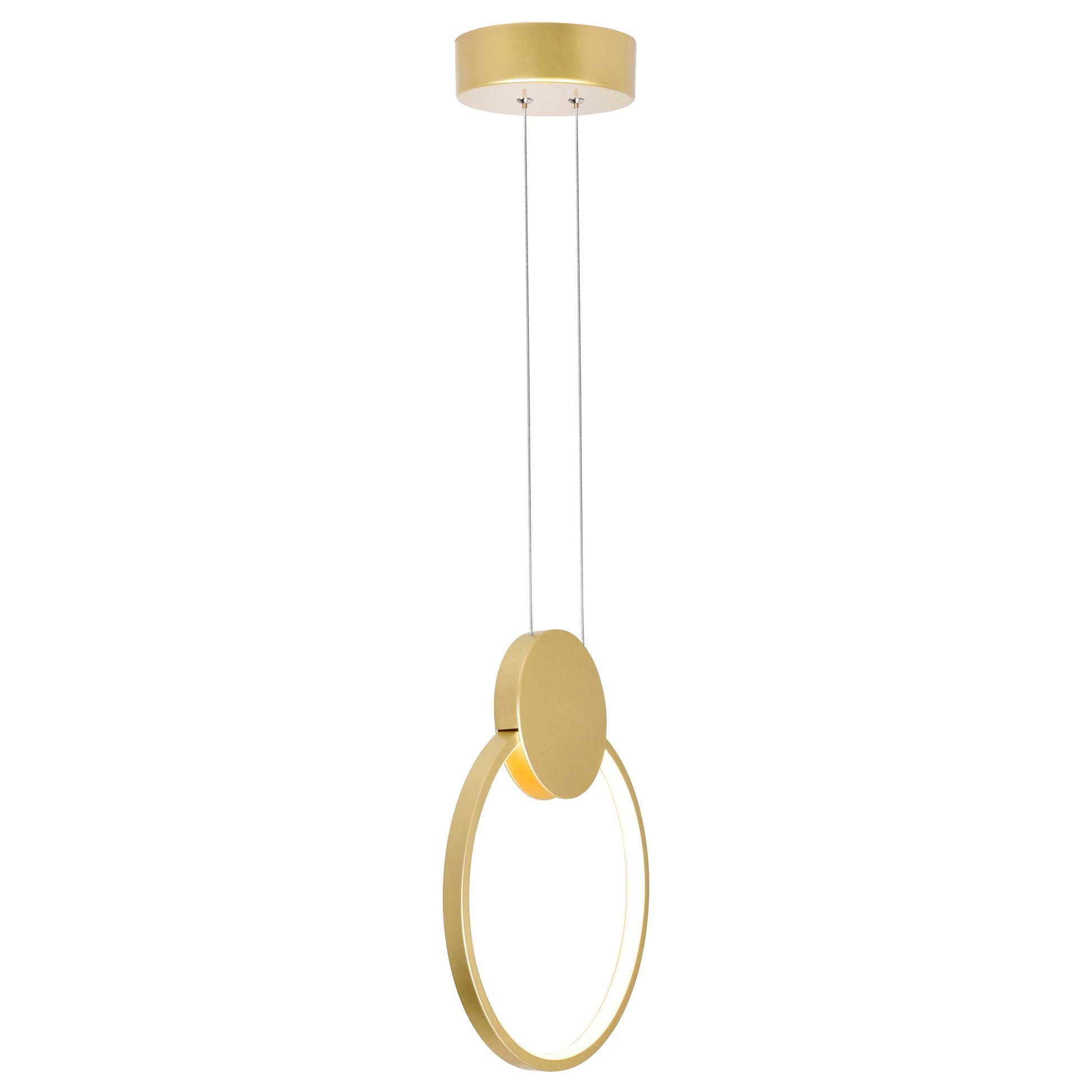 Pulley 10in Gold Mini Pendant Integrated LED