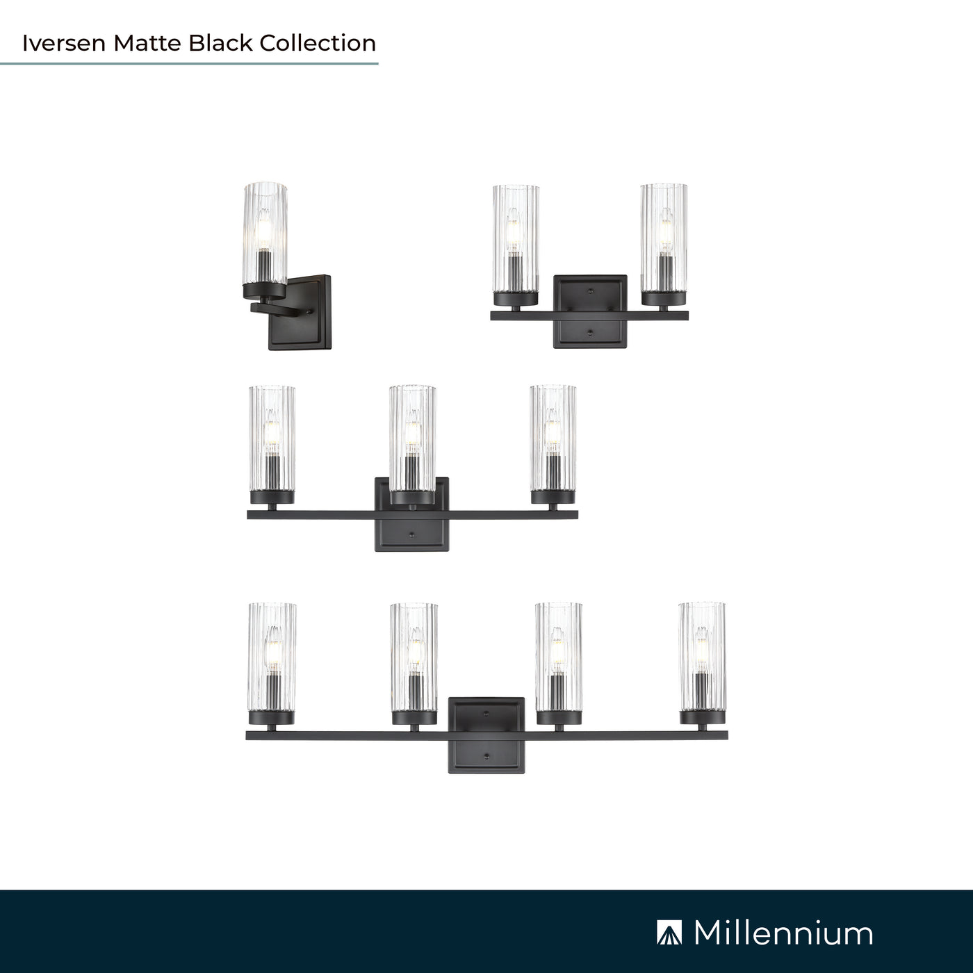 5'' Iversen Matte Black 1 Light Wall Sconce