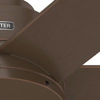 52 inch Kennicott Matte Bronze Damp Rated Ceiling Fan and Wall Control