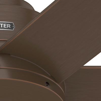 52 inch Kennicott Matte Bronze Damp Rated Ceiling Fan and Wall Control