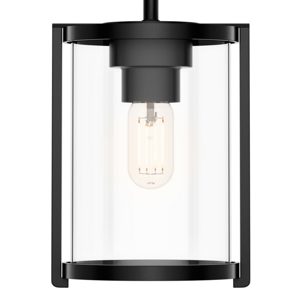 Astwood 6-inch 1-light Matte Black Pendant with Clear Glass