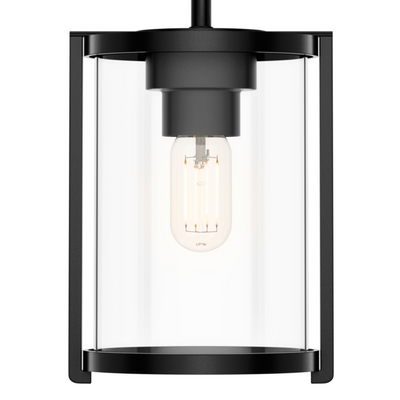 Astwood 6-inch 1-light Matte Black Pendant with Clear Glass