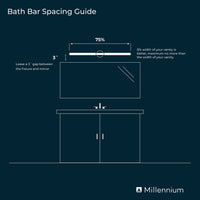 36'' Trumann Polished Chrome 1 Vanity Light