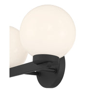 14'' Ardeva Matte Black 2 Light Bath Vanity
