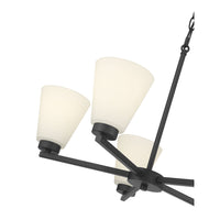 14.75'' Strayhan Matte Black 5 Light Chandelier