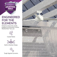 52 inch Trimaran Fresh White WeatherMax Indoor / Outdoor Ceiling Fan and Wall Control