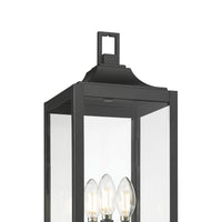 20.5'' Halston Powder Coated Black 3 Light Post Lantern