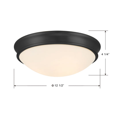 4.25'' Baumann Matte Black 2 Light Flush Mount