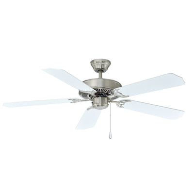 52 Inch Royal Star AC Brushed Nickel Indoor Ceiling Fan 5-Blade Reversible