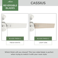 36 inch Cassius Fresh White Damp Rated Ceiling Fan and Pull Chain