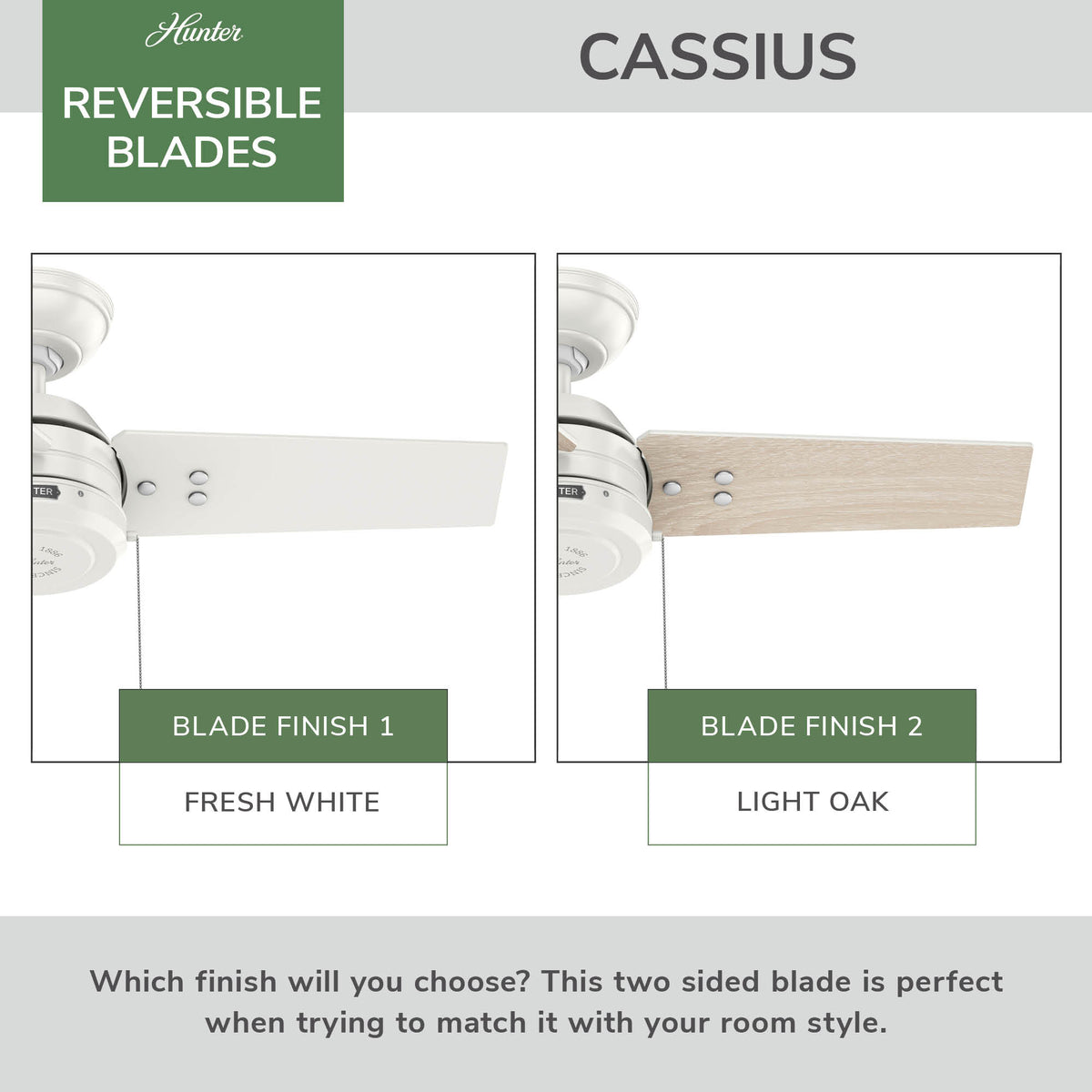 36 inch Cassius Fresh White Damp Rated Ceiling Fan and Pull Chain