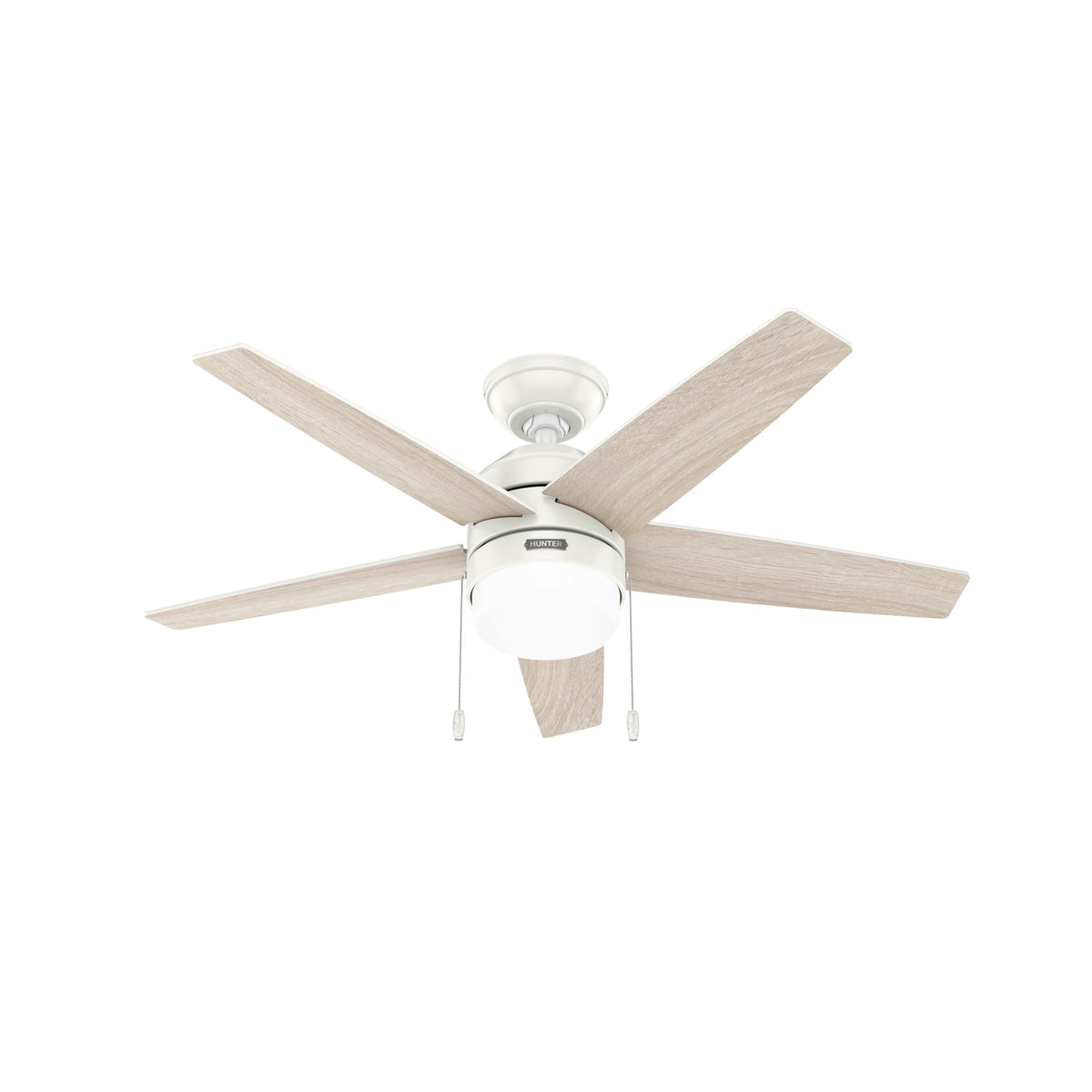 44 inch Bardot Fresh White Ceiling Fan with LED Light Kit and Pull Chain