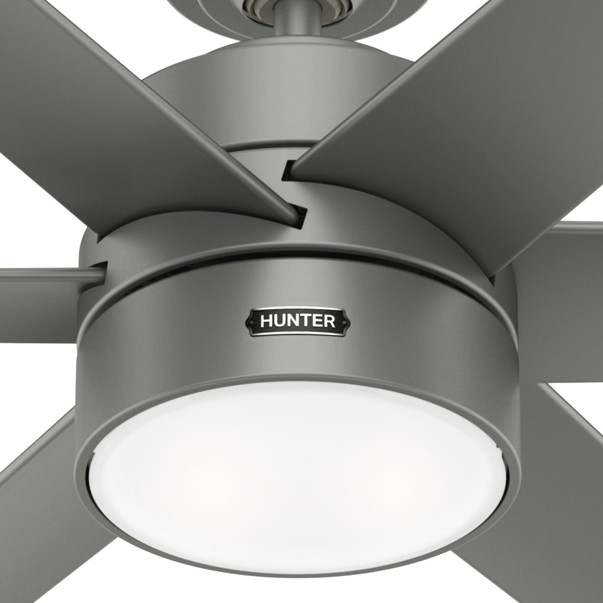 60 inch Solaria ENERGY STAR® Matte Silver Damp Rated Ceiling Fan with LED Light Kit and Wall Control