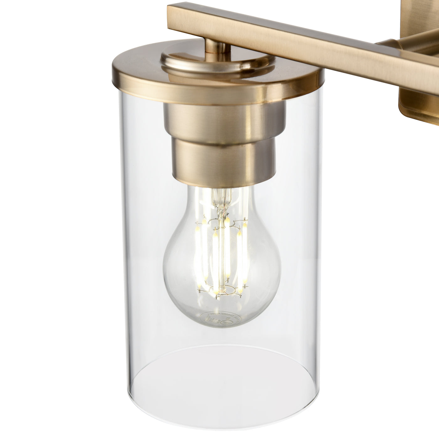 14-inch Verlana Modern Gold 2-Light Clear Glass Bathroom Vanity Light