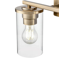 14-inch Verlana Modern Gold 2-Light Clear Glass Bathroom Vanity Light