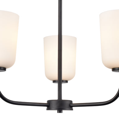 11'' Laphia Matte Black 3 Light Chandelier